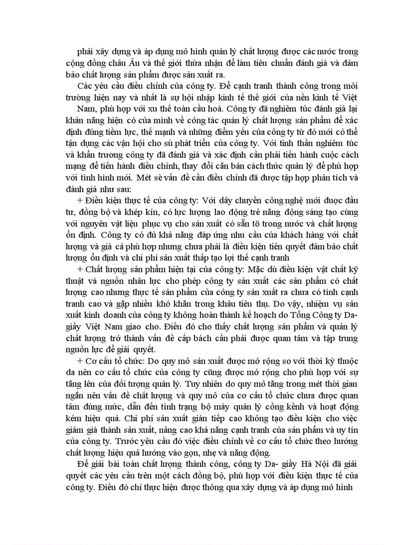 image for page Duy trì và cải tiến hệ thống quản lý chất lượng theo tiêu chuẩn ISO- 9002 tại Công ty da giày Hà Nội