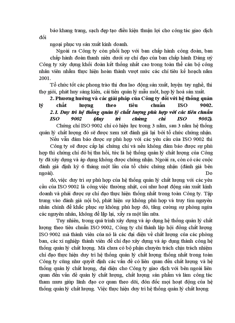 image for page Duy trì và cải tiến hệ thống quản lý chất lượng theo tiêu chuẩn ISO- 9002 tại Công ty da giày Hà Nội