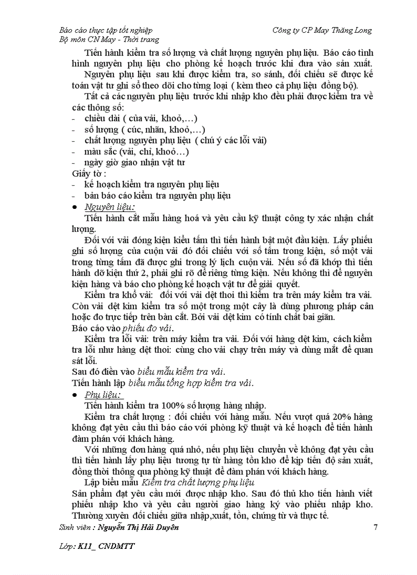 image for page Báo cáo về công ty May Thăng Long