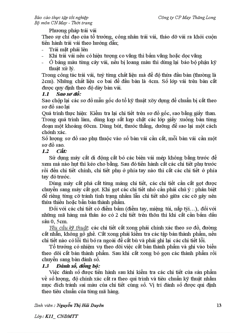 image for page Báo cáo về công ty May Thăng Long