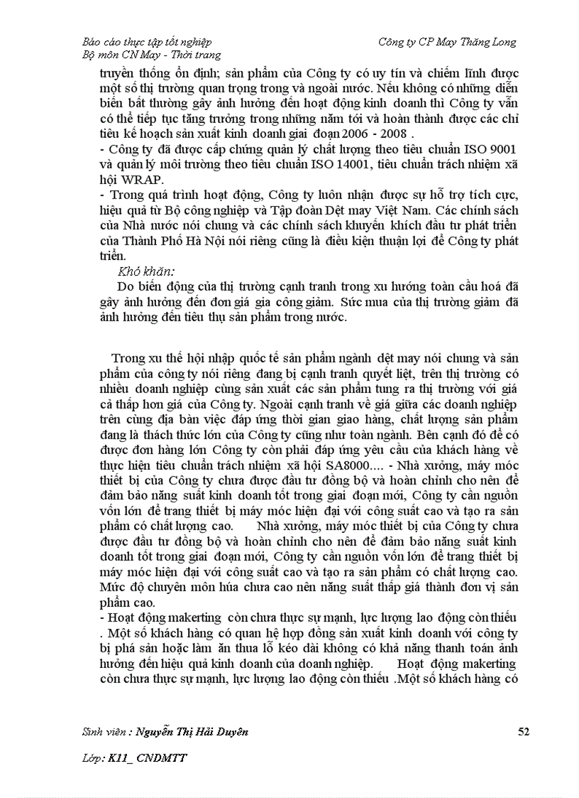 image for page Báo cáo về công ty May Thăng Long