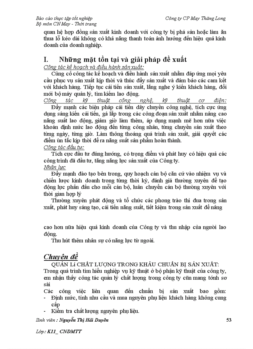 image for page Báo cáo về công ty May Thăng Long