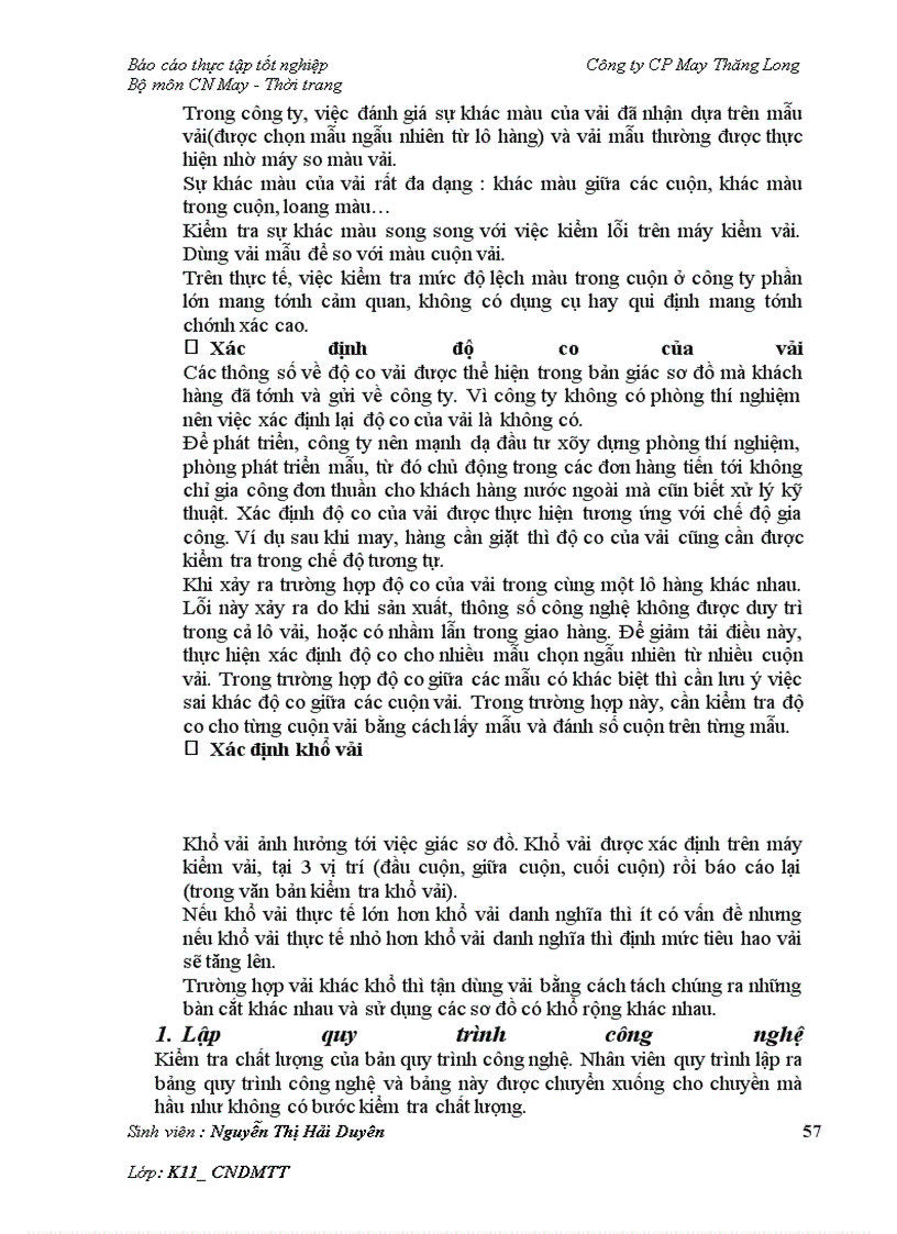 image for page Báo cáo về công ty May Thăng Long