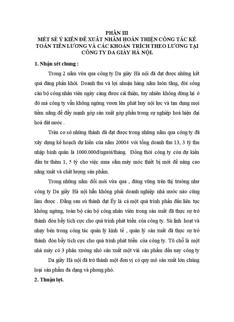 image for page Tổ chức kế toán tiền lương và các khoản trích theo lương tại công ty Da giày Hà nội