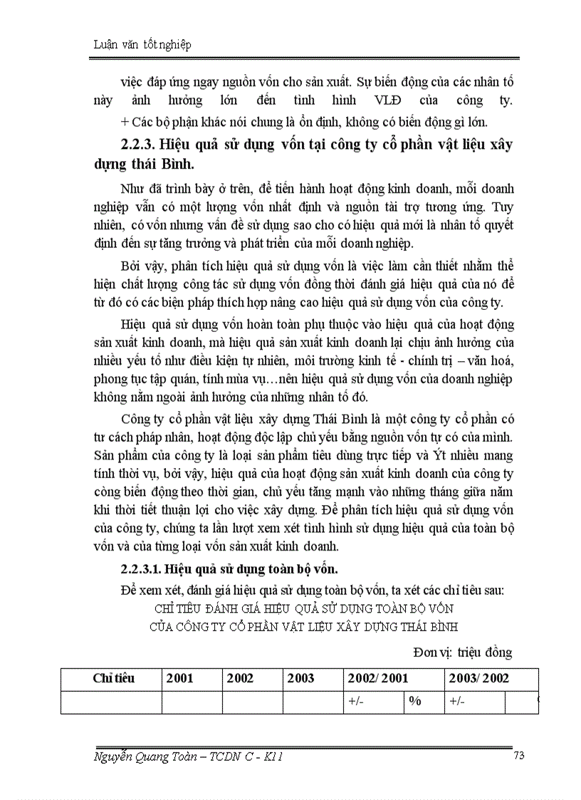 image for page Giải pháp nâng cao hiệu quả sử dụng vốn tại công ty cổ phần vật liệu xây dựng Thái Bình