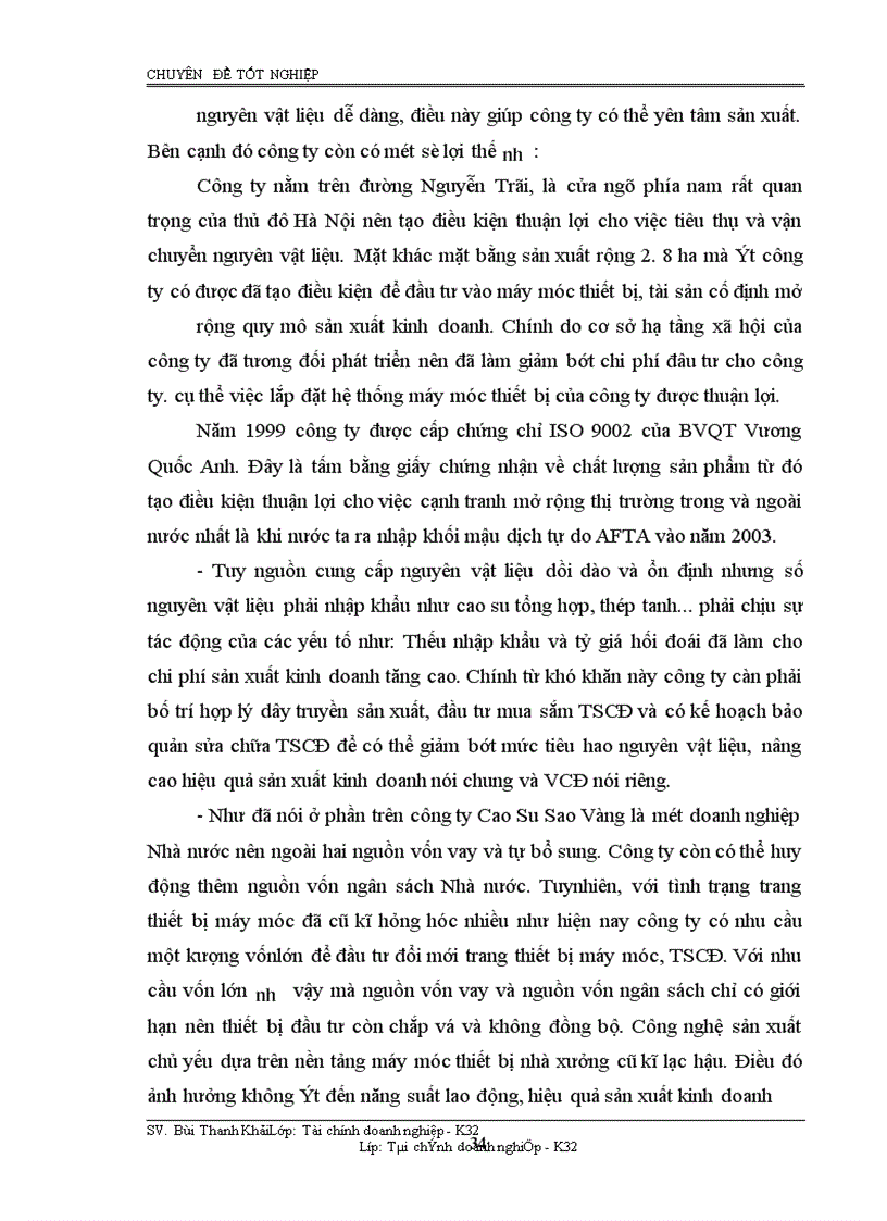 image for page Giải pháp nhằm nâng cao hiệu quả sử dụng vốn cố định ở tại công ty cao su Sao Vàng