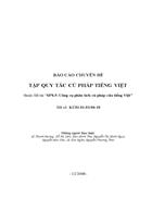 SP8.5: Công cụ phân tích cú pháp câu tiếng Việt