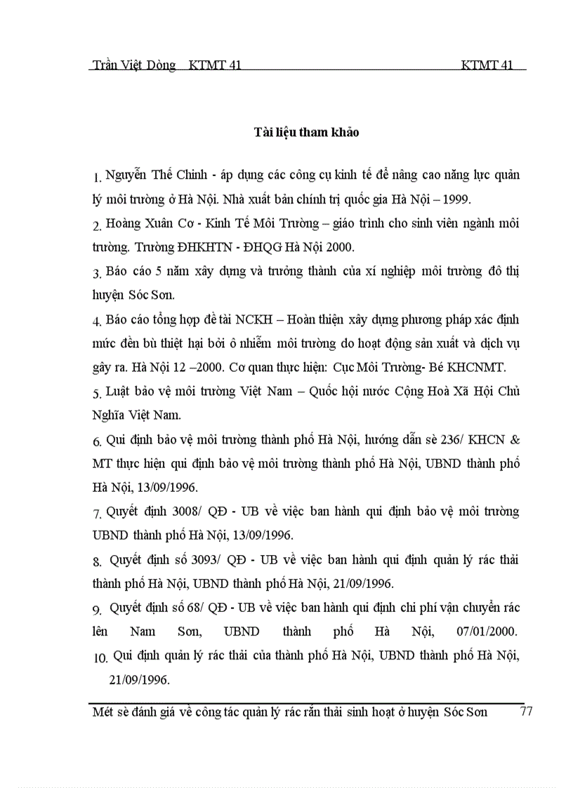 image for page Một số đánh giá về công tác quản lý rác thải rắn sinh hoạt ở huyện Sóc Sơn