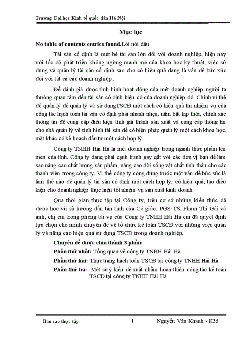 image for page Một số ý kiến đề xuất nhằm hoàn - thiện công tác kế toán tài sản cố định tại công ty TNHH Hải Hà