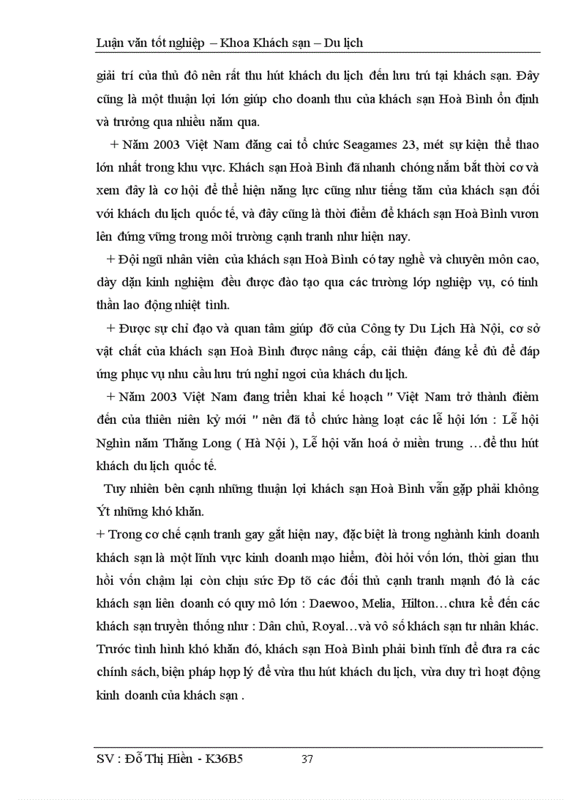 image for page Hoàn thiện công tác kế hoạch hoá hoạt động kinh doanh tại khách sạn Hoà Bình