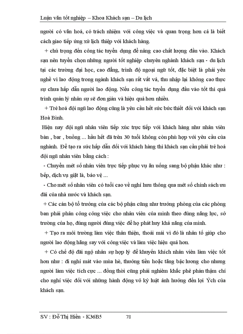 image for page Hoàn thiện công tác kế hoạch hoá hoạt động kinh doanh tại khách sạn Hoà Bình