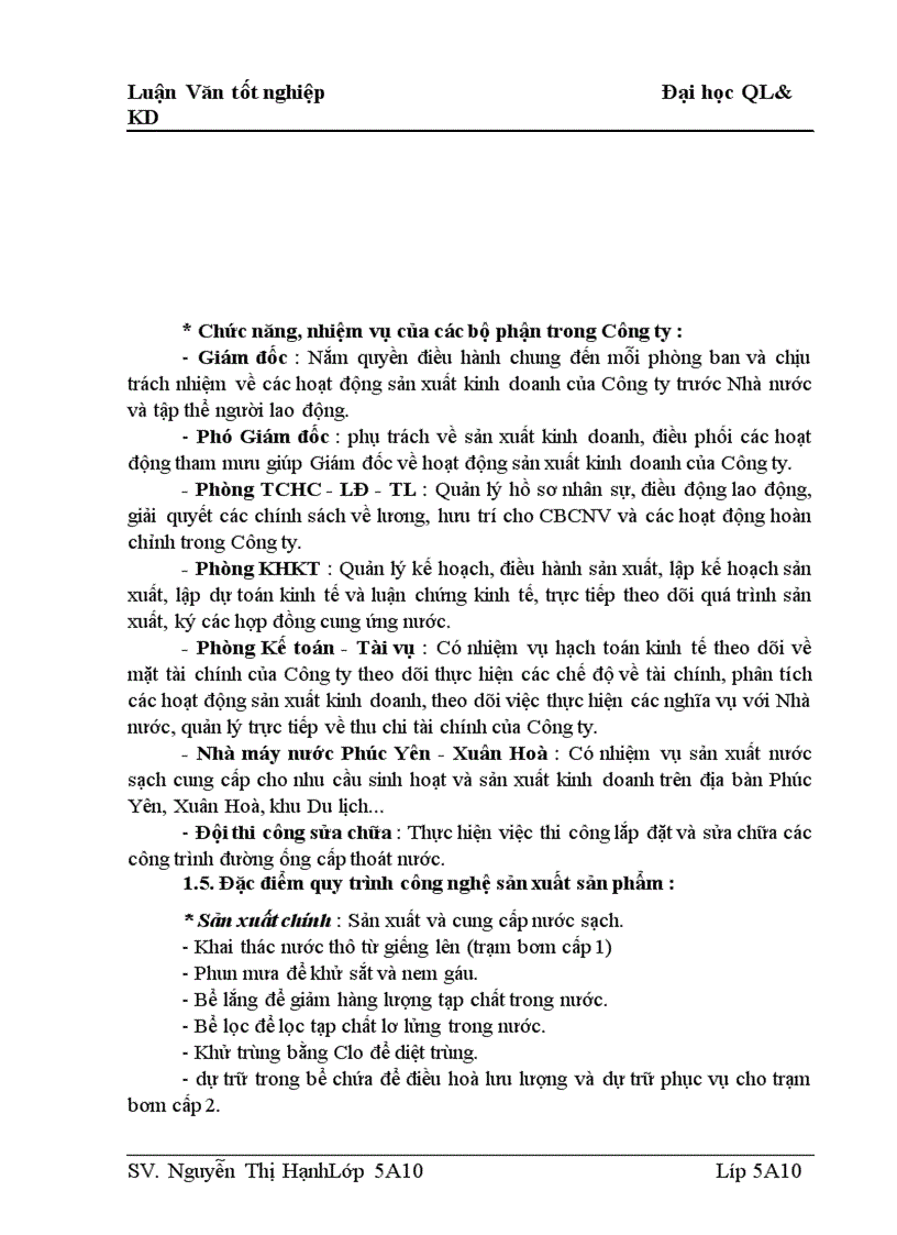 image for page Tổ chức kế toán và phân tích tình hình trang bị và sử dụng TSCĐ ở Công ty Cấp thoát nước và Môi trường số II - Vĩnh Phúc