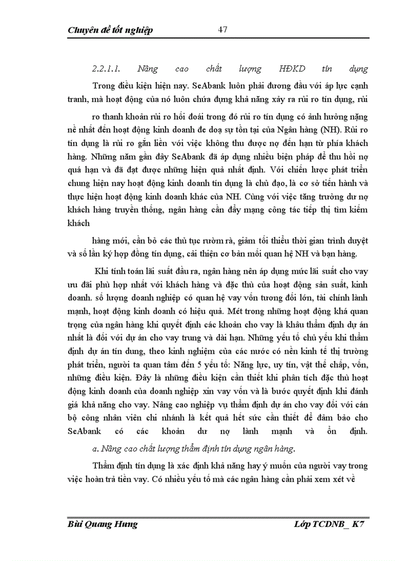 image for page Một số giải pháp nhằm nâng cao hiệu quả sử dụng vốn tại ngân hàng thương mại cổ phần SeAbank