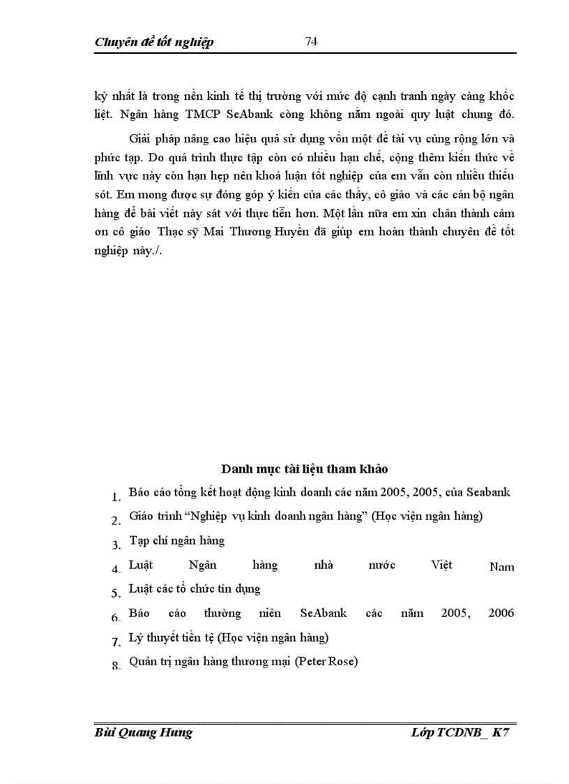 image for page Một số giải pháp nhằm nâng cao hiệu quả sử dụng vốn tại ngân hàng thương mại cổ phần SeAbank