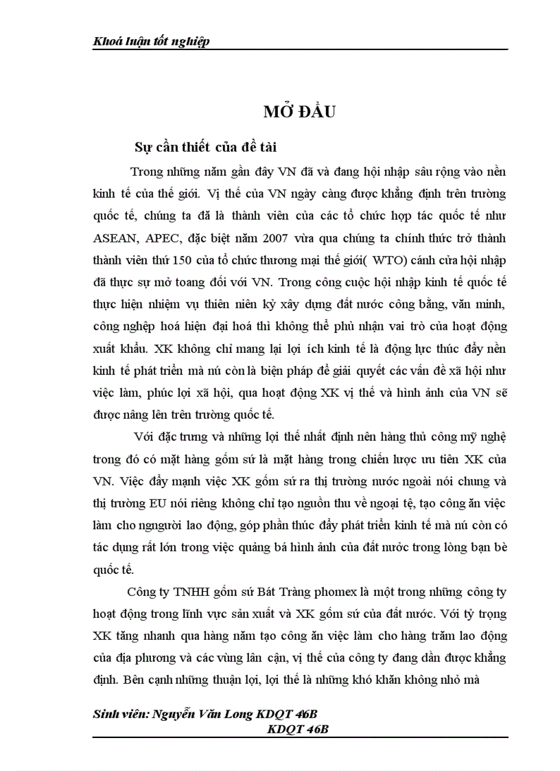image for page Một số giải pháp thúc đẩy hoạt động XK của công ty TNHH gốm sứ Bát Tràng phomex sang thị trường Châu Âu.