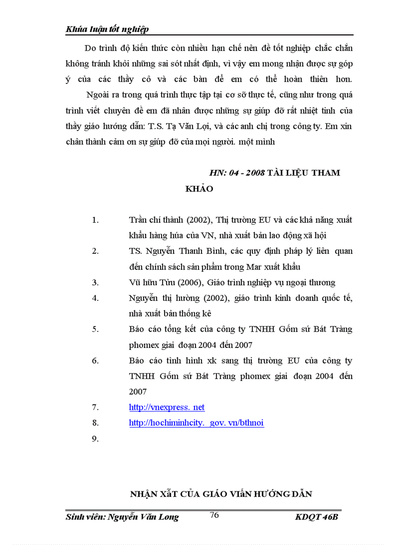 image for page Một số giải pháp thúc đẩy hoạt động XK của công ty TNHH gốm sứ Bát Tràng phomex sang thị trường Châu Âu.