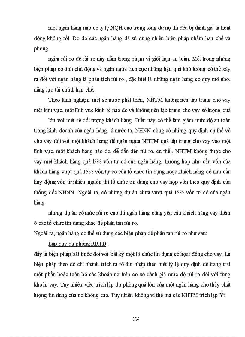 image for page Nghiên cứu các giải pháp phòng ngừa và hạn chế rủi ro tín dụng tại các chi nhánh NHTM ở nứơc ta trong giai đoạn hiện nay