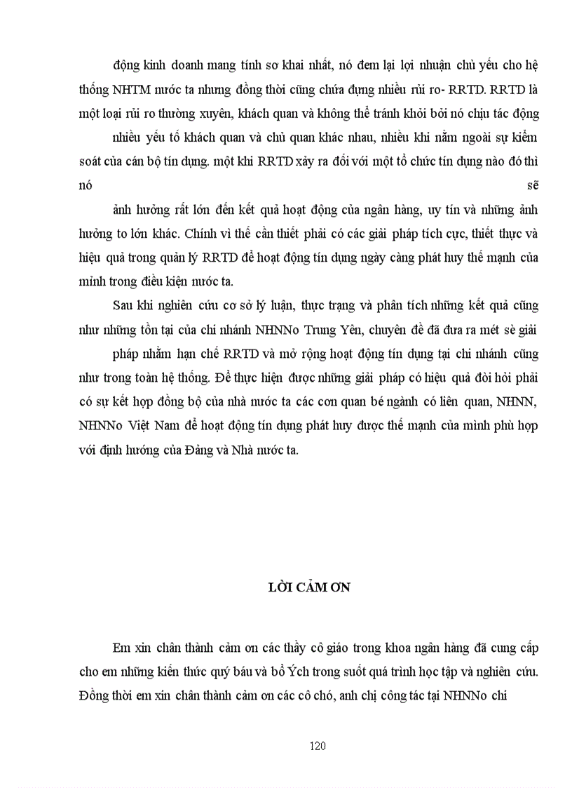 image for page Nghiên cứu các giải pháp phòng ngừa và hạn chế rủi ro tín dụng tại các chi nhánh NHTM ở nứơc ta trong giai đoạn hiện nay