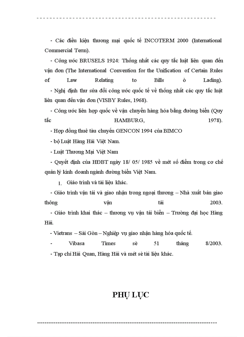 image for page Thực tế việc ký kết các hợp đồng vận chuyển hàng hoá bằng đường biển tại công ty giao nhận kho vận ngoại thương – vietrans