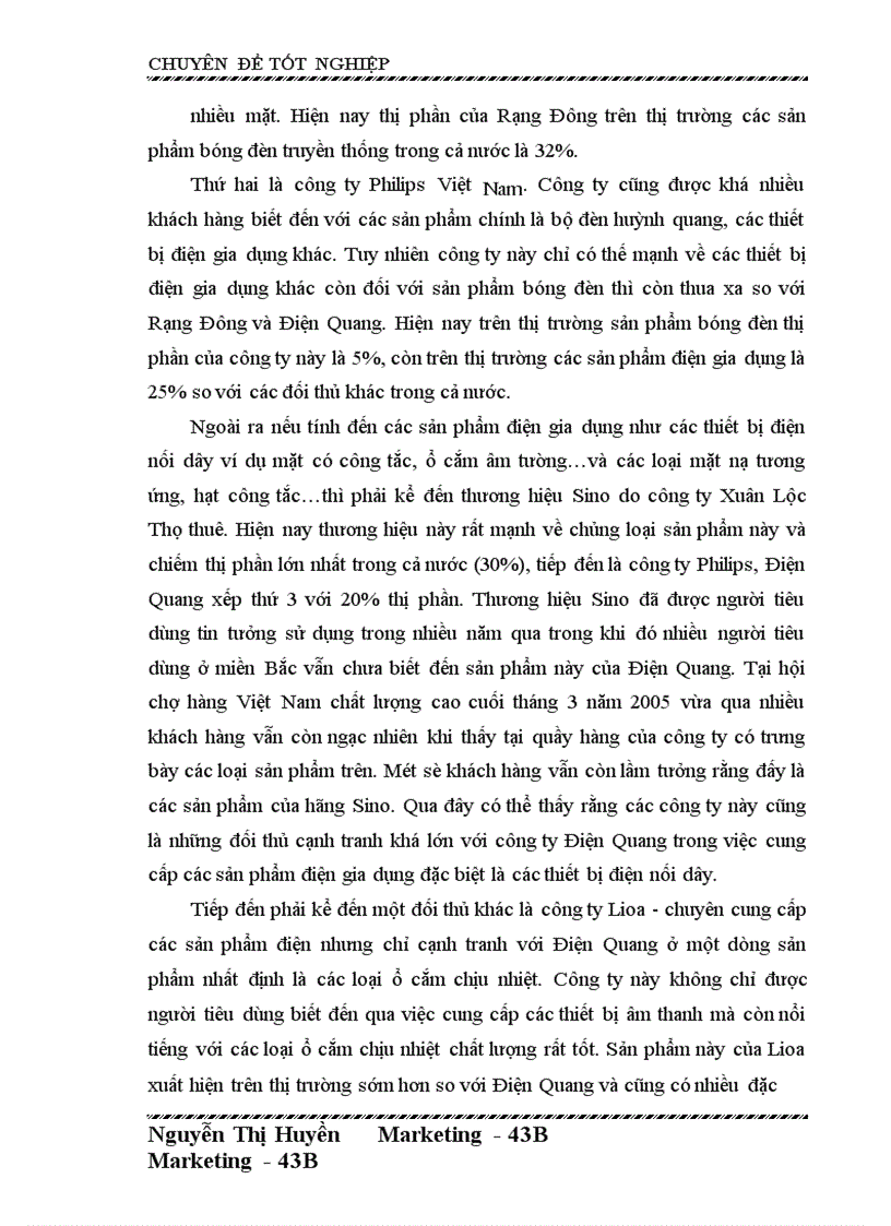 image for page Hoàn thiện chiến lược sản phẩm của Công ty cổ phần bóng đèn Điện Quang