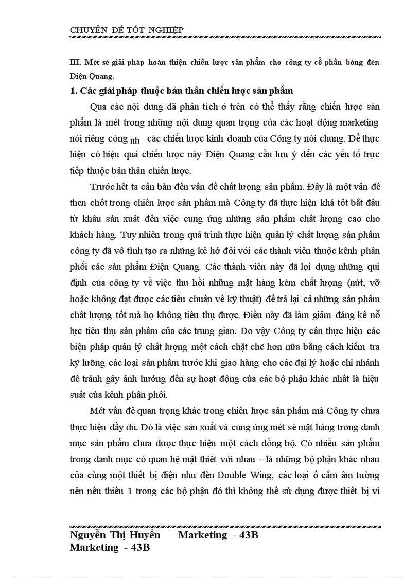 image for page Hoàn thiện chiến lược sản phẩm của Công ty cổ phần bóng đèn Điện Quang