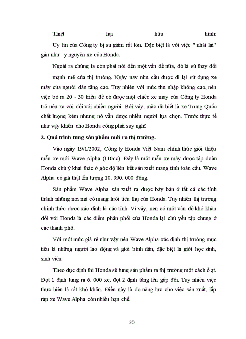 image for page Quá trình Marketing sản phẩm mới. Nghiên cứu tình huống của Công ty Honda Việt Nam và sản phẩm Wave