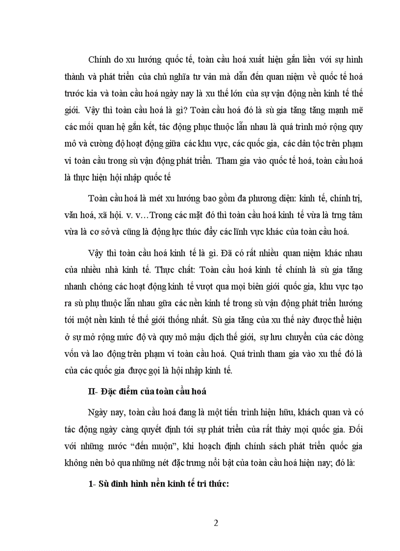 image for page Đặc điểm của toàn cầu hoá