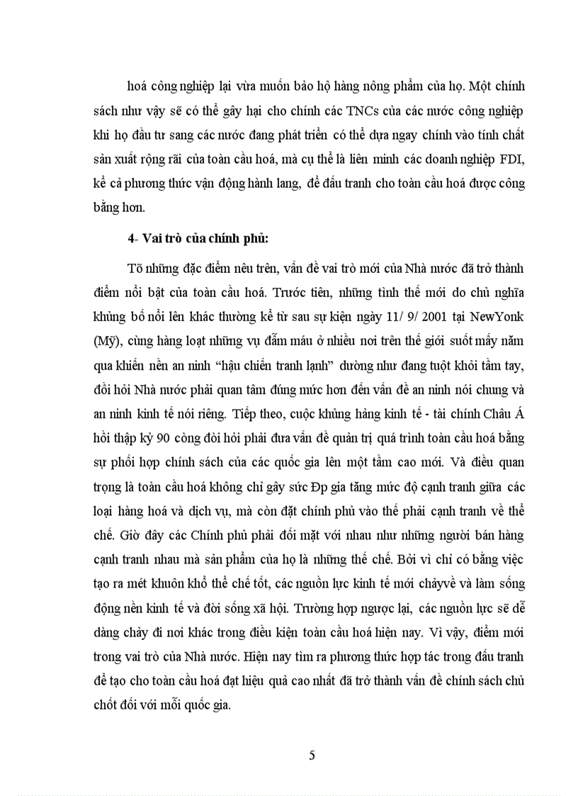 image for page Đặc điểm của toàn cầu hoá