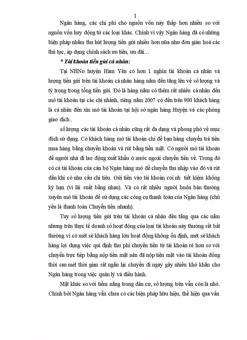 image for page Một số giải pháp nhằm nâng cao hiệu quả công tác huy động vốn tại Ngân hàng nông nghiệp Huyện Hàm Yên - Tỉnh Tuyên Quang