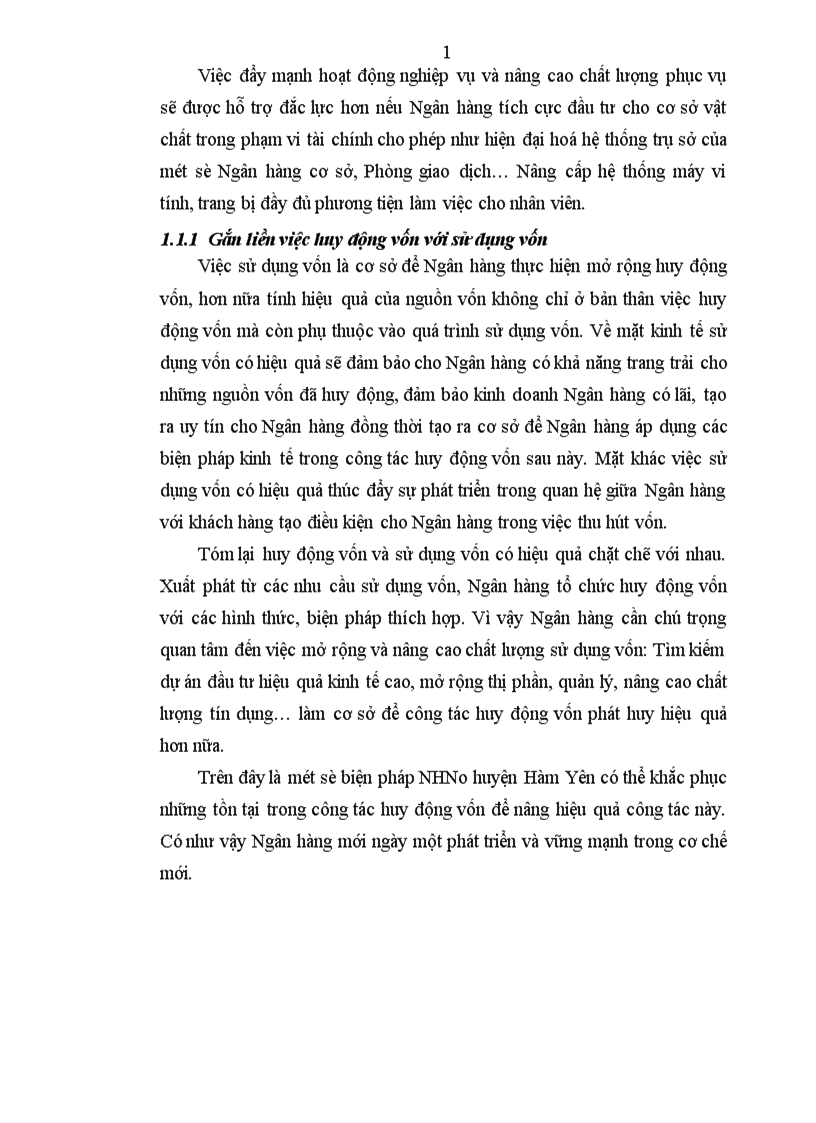 image for page Một số giải pháp nhằm nâng cao hiệu quả công tác huy động vốn tại Ngân hàng nông nghiệp Huyện Hàm Yên - Tỉnh Tuyên Quang