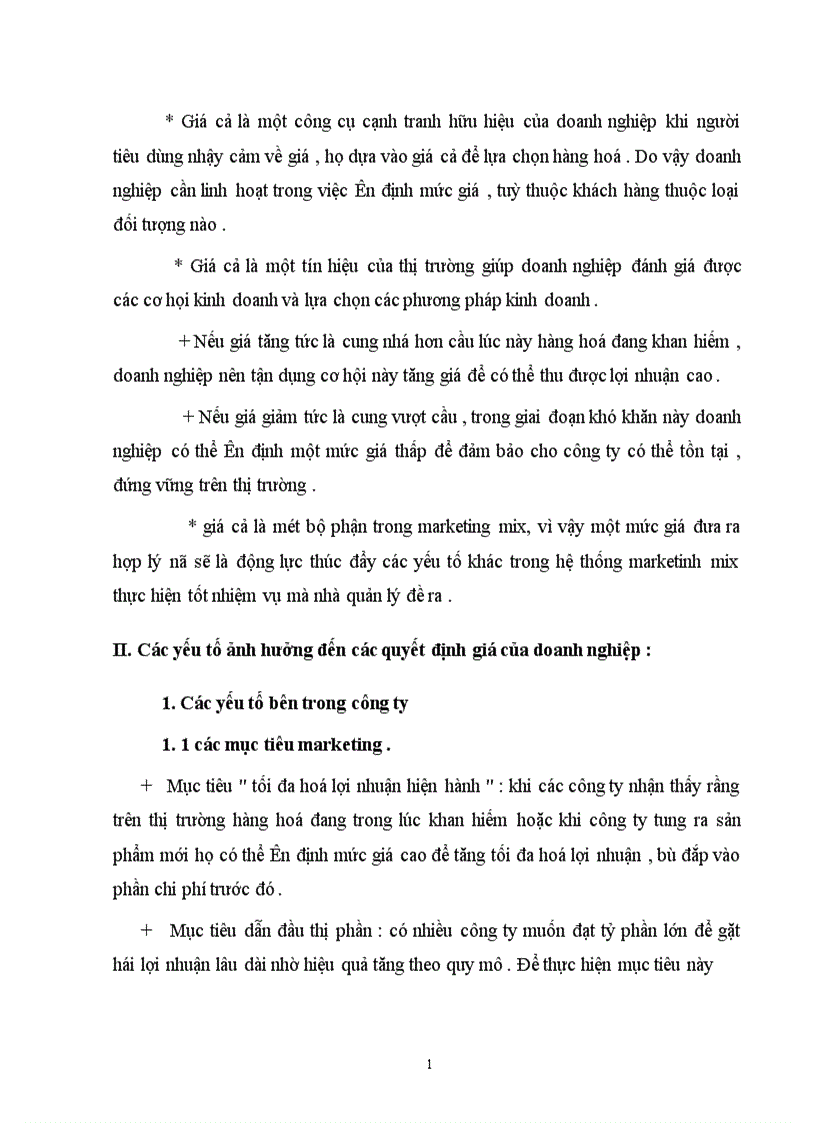 image for page Các yếu tố ảnh hưởng đến các quyết định giá của doanh nghiệp