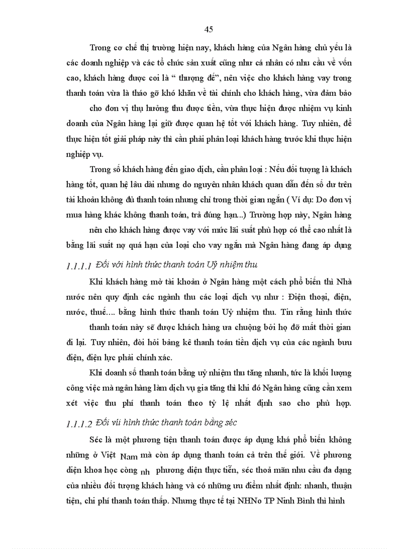 image for page Hoàn thiện và phát triển dịch vụ TTKDTM thông qua việc mở và sử dụng tài khoản tiền gửi thanh toán tại NHNo TP Ninh Bình