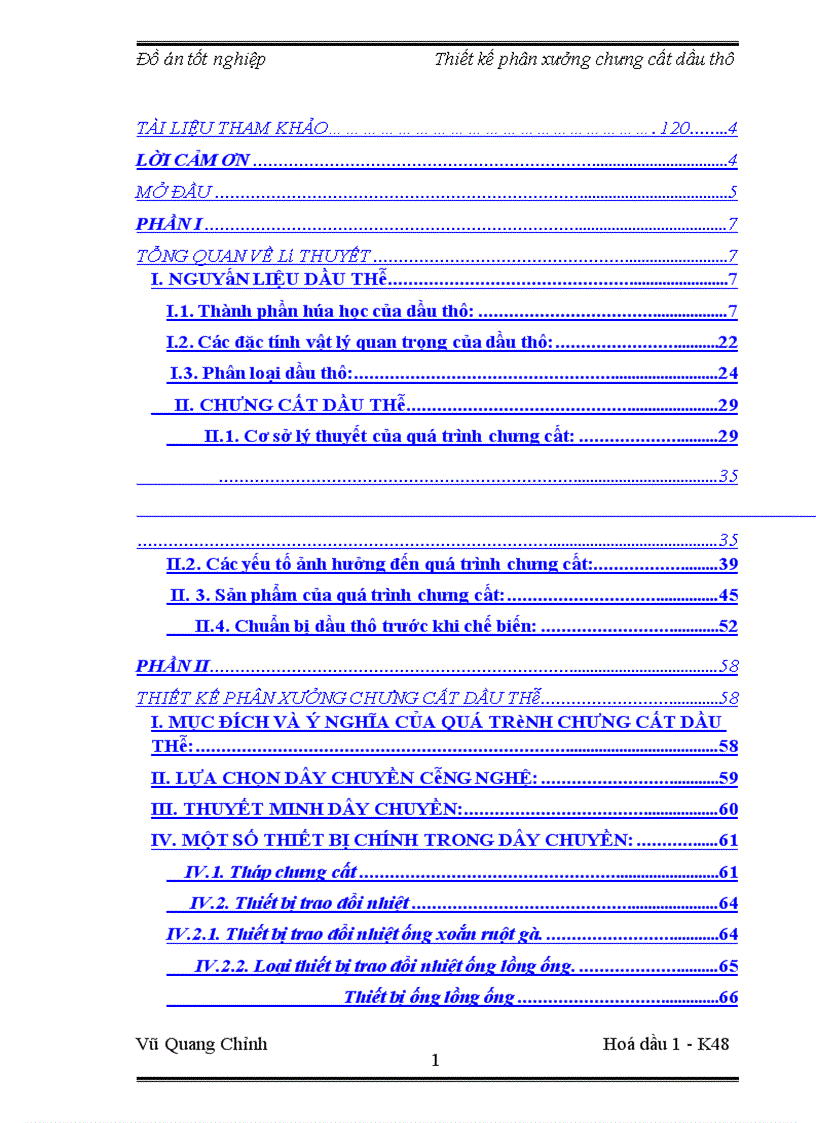 image for page Thiết kế phân xưởng chưng cất dầu thô