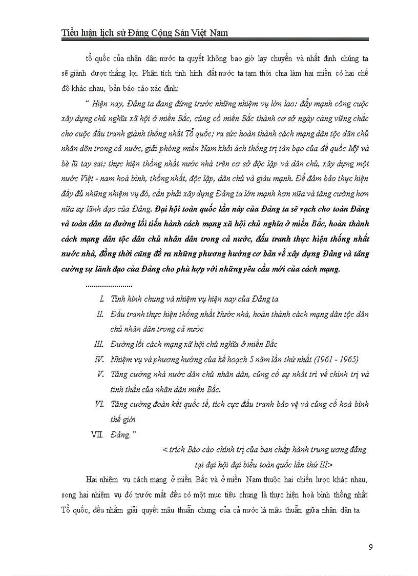 image for page Trình bày hoàn cảnh lịch sử, nội dung đơường lối của cách mạng Việt Nam trong giai đoạn mới do Đại Hội đại biểu toàn quốc lần thứ III của Đảng Cộng Sản Việt Nam đề ra