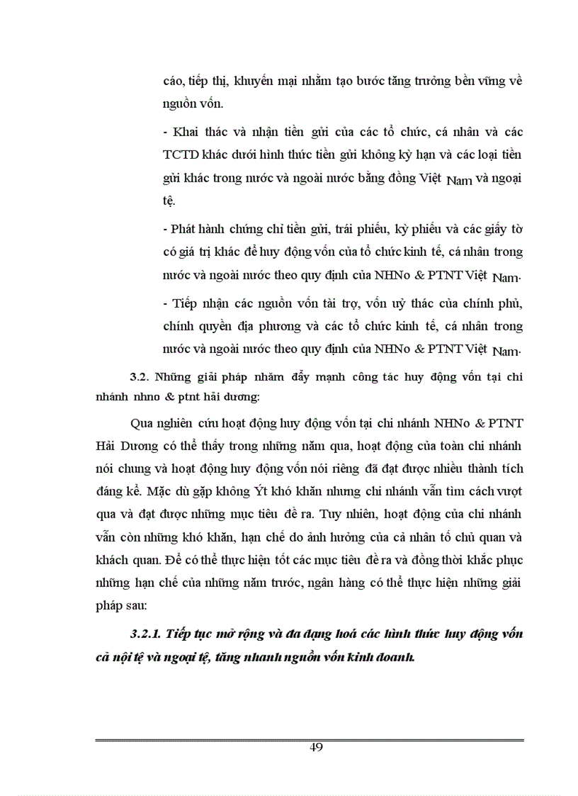 image for page Huy động vốn tại chi nhánh NHNo & PTNT tỉnh Hải Dương – Thực trạng và giải pháp