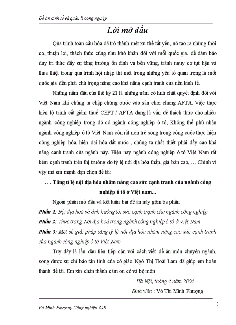 image for page Thực trạng Nội địa hoá trong ngành công nghiệp ô tô ở Việt Nam