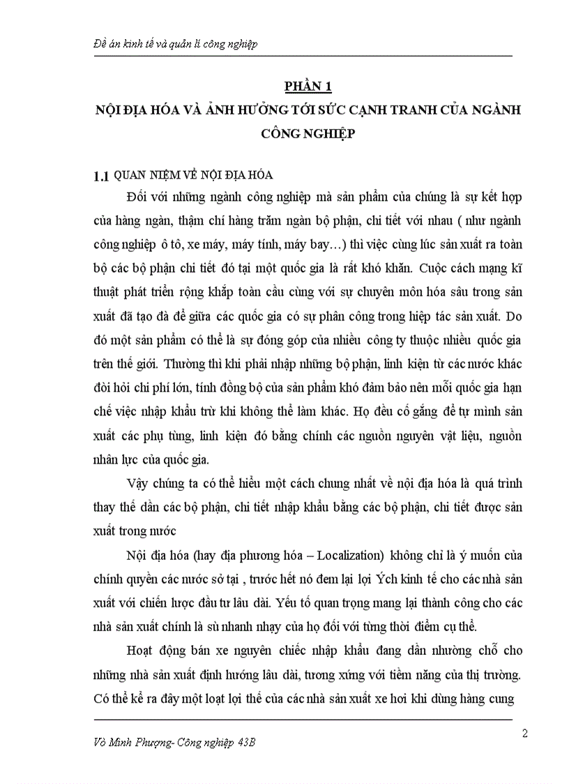 image for page Thực trạng Nội địa hoá trong ngành công nghiệp ô tô ở Việt Nam