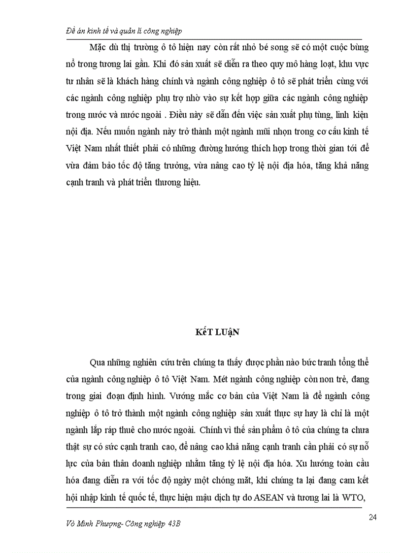 image for page Thực trạng Nội địa hoá trong ngành công nghiệp ô tô ở Việt Nam