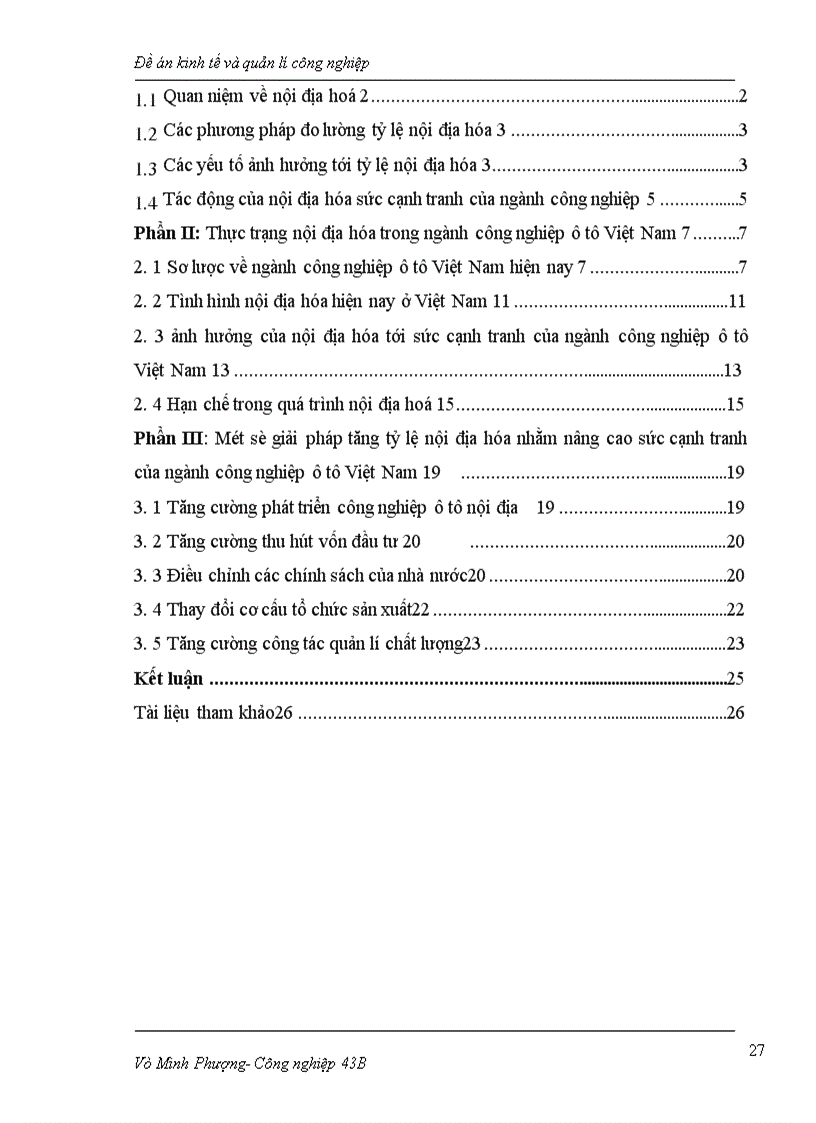 image for page Thực trạng Nội địa hoá trong ngành công nghiệp ô tô ở Việt Nam