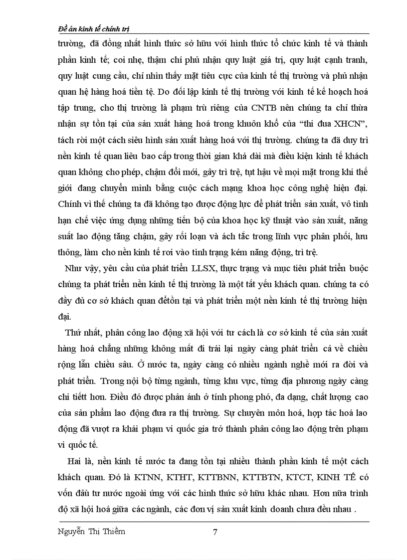 image for page Phân tích tính tất yếu khách quan đặc điểm của kinh tế thị trường đinh hướng XHCN ở Việt Nam và các giải pháp để phát triển nó