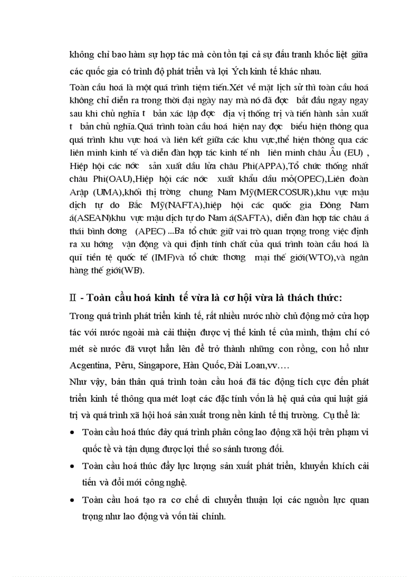 image for page Toàn cầu hoá kinh tế vừa là cơ hội vừa là thách thức
