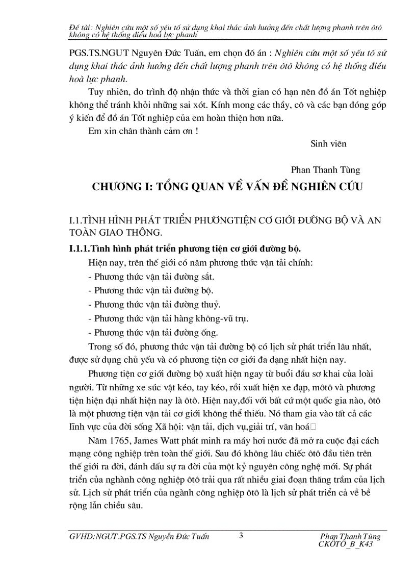 image for page Nghiên cứu một số yếu tố sử dụng khai thác ảnh hưởng đến chất lượng phanh trên ôtô không có hệ thống điều hoà lực phanh