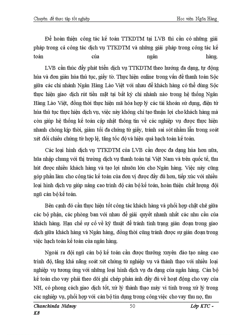 image for page Hoàn thiện công tác kế toán nghiệp vụ thanh toán không dùng tiền mặt tại Ngân Hàng Liên doanh Lào - Việt chi nhánh Hà Nội