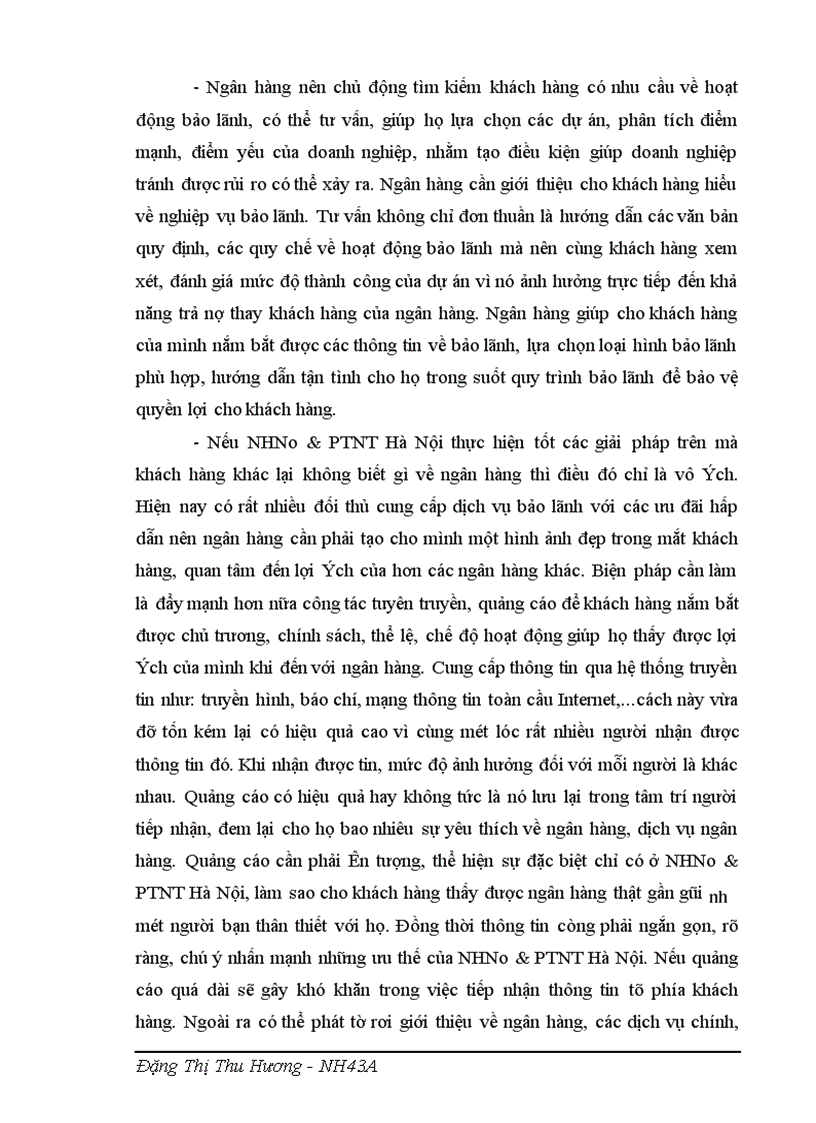 image for page Giải pháp phát triển hoạt động bảo lãnh tại ngân hàng nông nghiệp và phát triển nông thôn Hà Nội