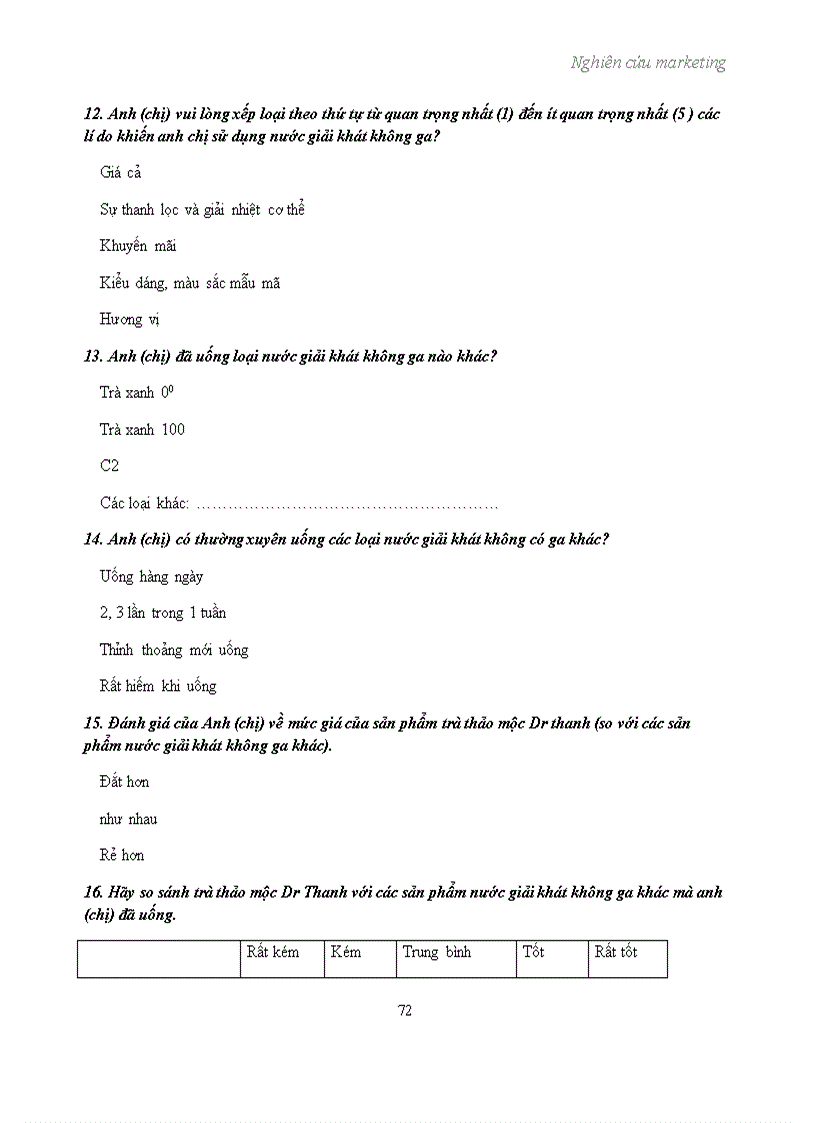 image for page Nghiên cứu marketing: xác định thái độ và phản ứng của khách hàng đối với sản phẩm trà thảo mộc Dr Thanh