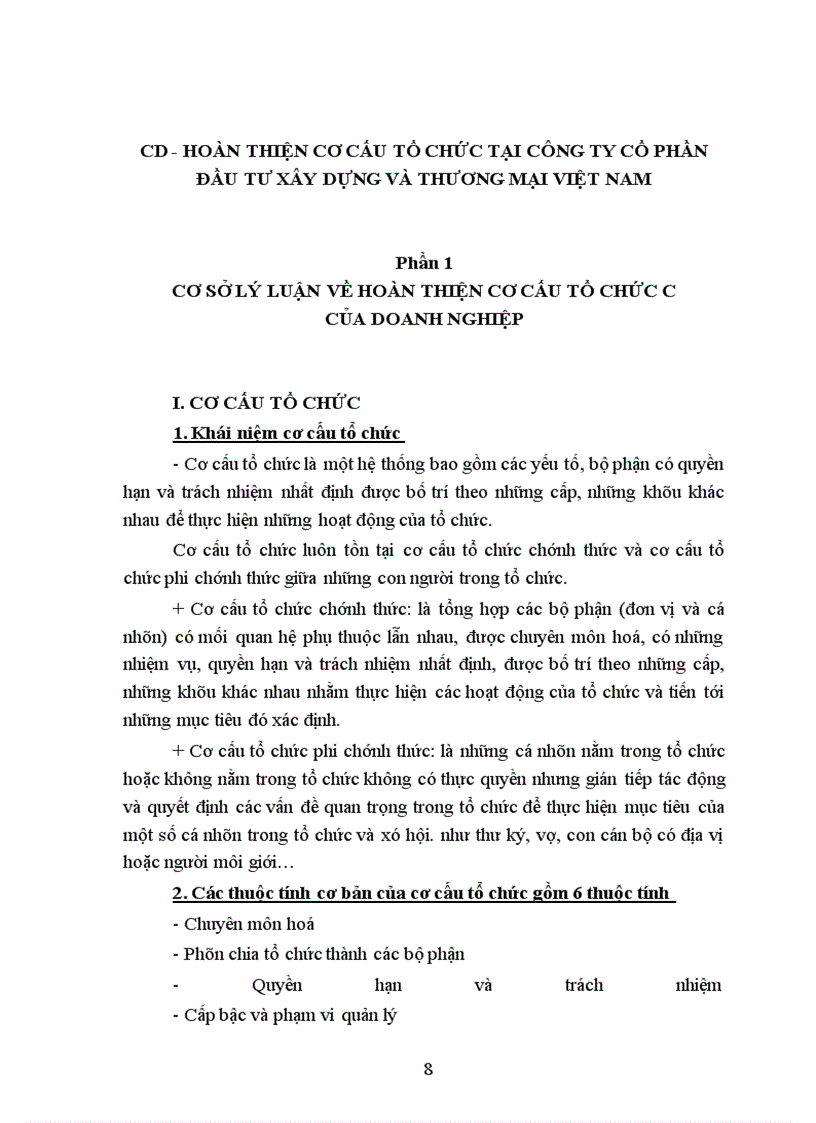image for page Hoàn thiện cơ cấu tổ chức tại Công ty cổ phần đầu tư xây dựng và thương mại Việt Nam