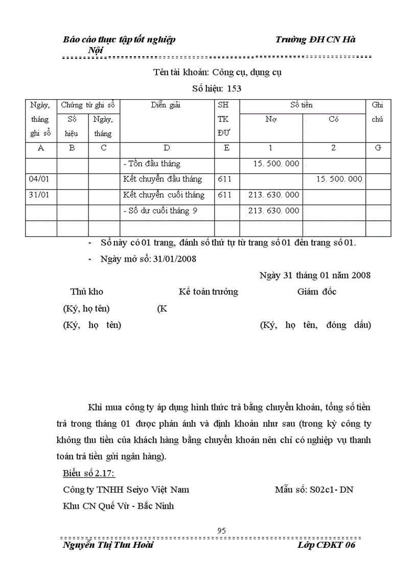 image for page Tổ chức công tác Hạch toán kế toán nguyên vật liệu, công cụ dụng cụ tại công ty Trách nhiệm hữu hạn Seiyo Việt Nam