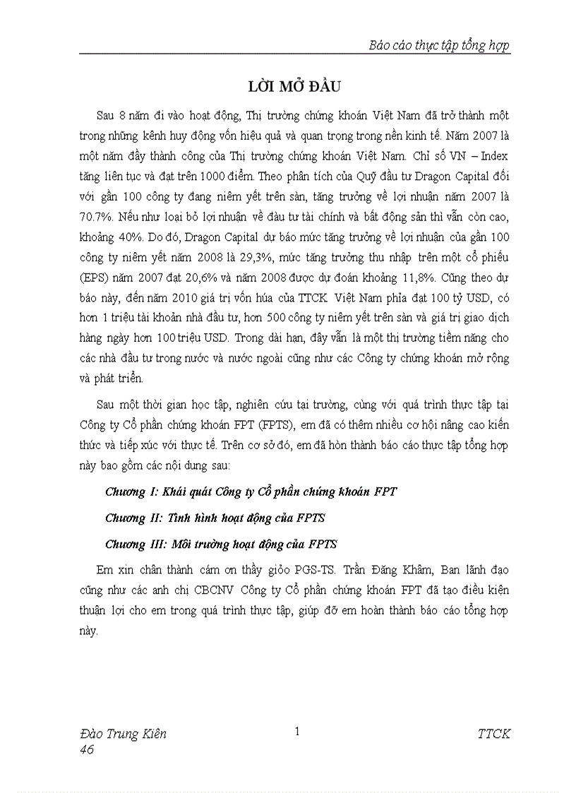 image for page Báo cáo thực tập Công ty Cổ phần chứng khoán FPT