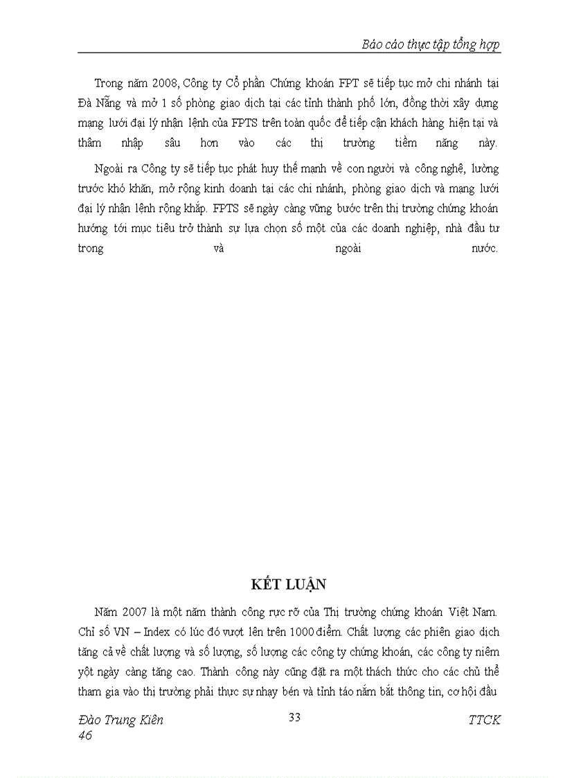 image for page Báo cáo thực tập Công ty Cổ phần chứng khoán FPT