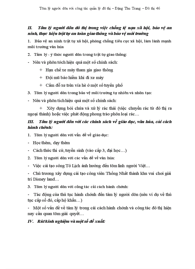 image for page Tâm lý người dân với công tác quản lý đô thị và ứng dụng vào công tác quản lý đô thị tại Hà Nội hiện nay